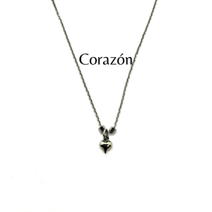 Collane in acciaio Cuore/Quadrifoglio/Stella/Sole - immagine 4
