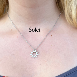 Collane in acciaio Cuore/Quadrifoglio/Stella/Sole